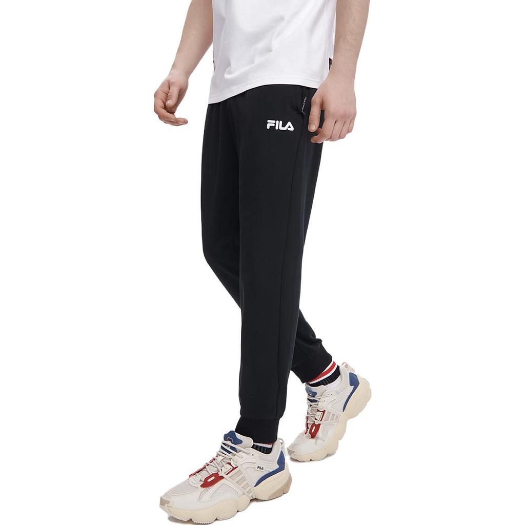 FILA Solid Color Casual Knit Sports Pants Men bottoms Black F11M329606FBK