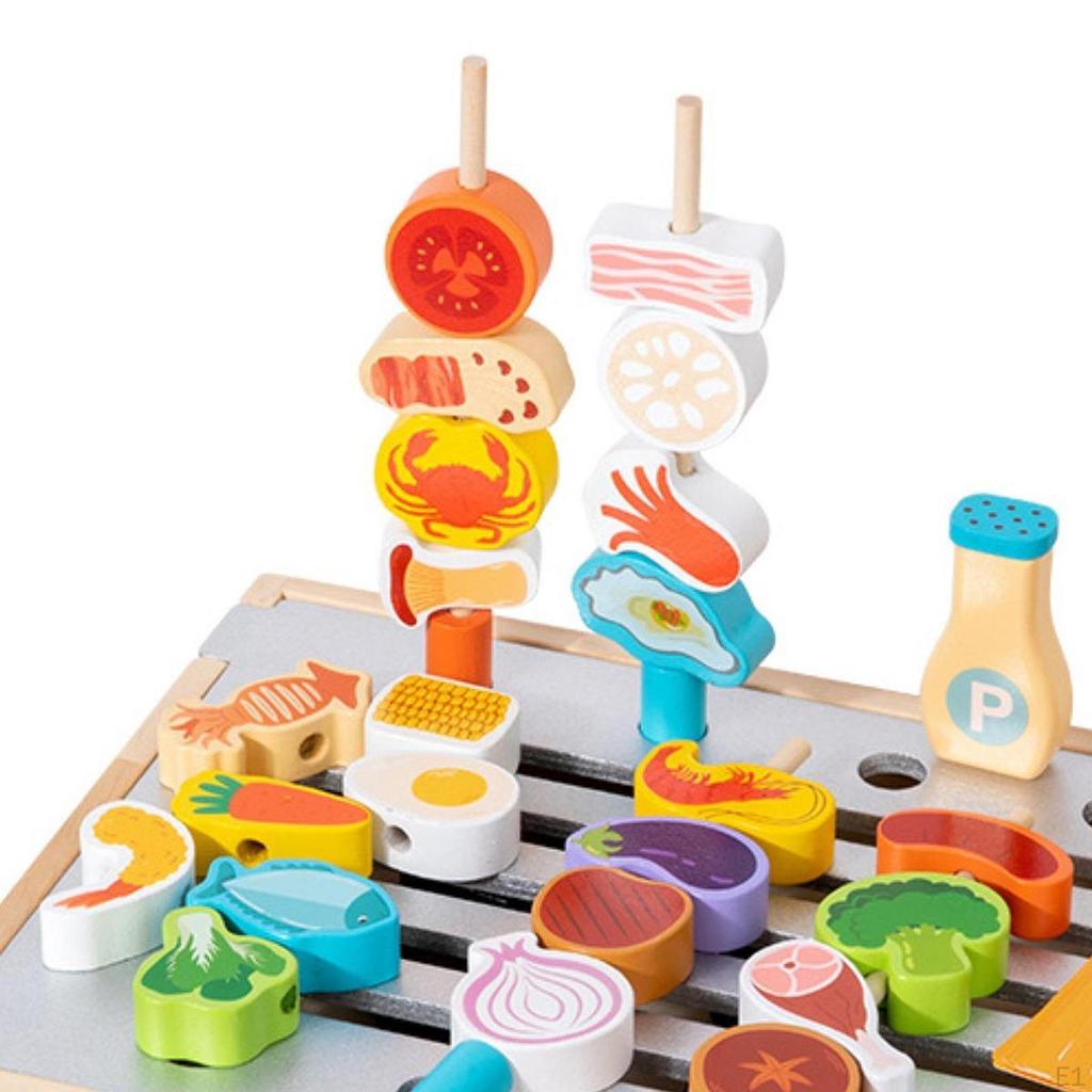 Barbecue Food Set Kitchen Toys Play Role Early Learning BBQ Accessories Grill Toy