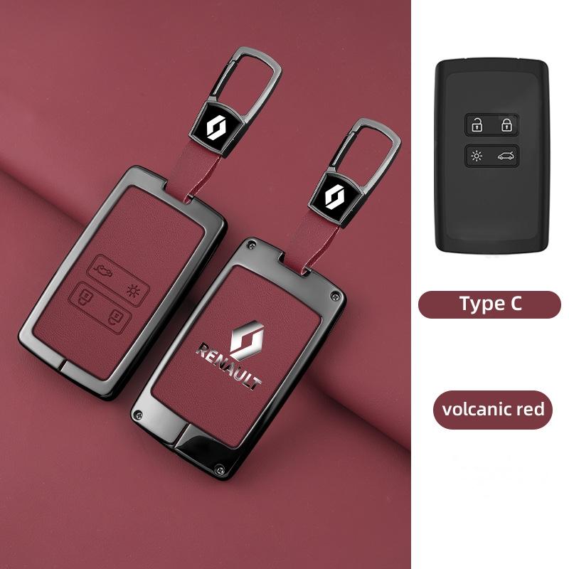 2026 Hot For Renault Interior Stickers Zinc Alloy Car Key Case Cover Shell For Renault Koleos Captur Kadjar Megane Clio Talisman