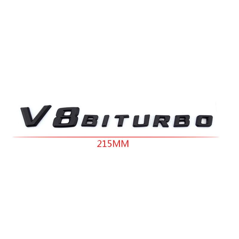 Эмблема V8 V12 Biturbo Наклейка 3D Наклейка на автомобиль Эмблема Логотип