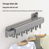 Wall-Mounted Retractable Aluminum Clothes Drying Rack for Balconies and Dorms