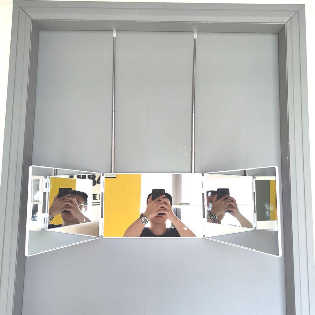 Folding 3 Way Mirror Makeup Adjustable Trifold Mirror for Self Hair Cutting and Styling DIY Haircut