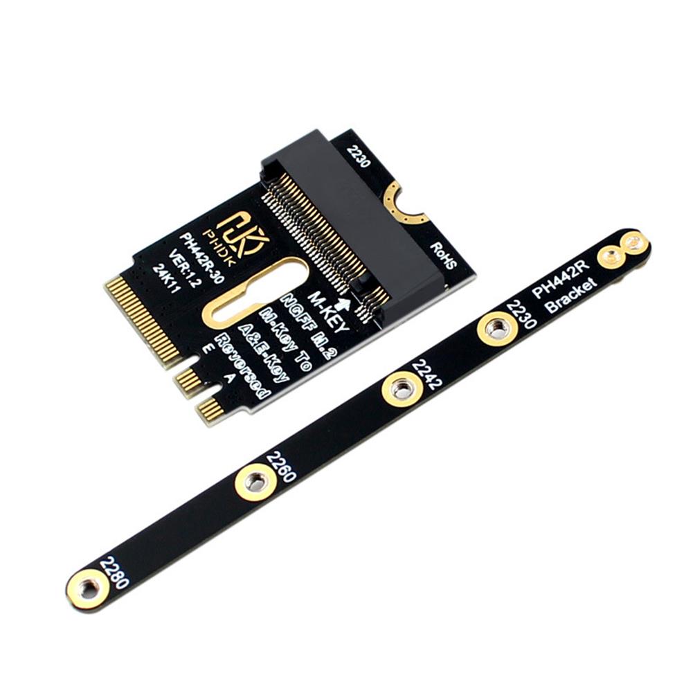 NGFF A+E-Key Male To NVME M-key Female Extension A/E Key To M Key PCIE 4.0 Riser Card for 2230 2242 2260 2280 NVME SSD