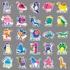 50 Cute Animal Cartoon Waterproof Stickers for Cognitive Development - Ideal for Phones, Luggage, Skateboards & More