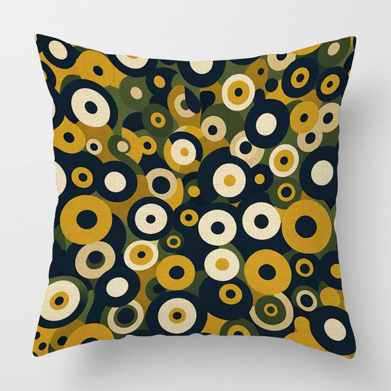 Abstract Geometric Pillowcase 18x 18 Inch Machine Washable Four Seasons Universal Home Decorative Cushion Cover 45x45cm