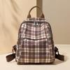 Campus Retro Plaid Backpack Junior Senior High School Student Schoolbag Girls Large Capacity Class Book Bag