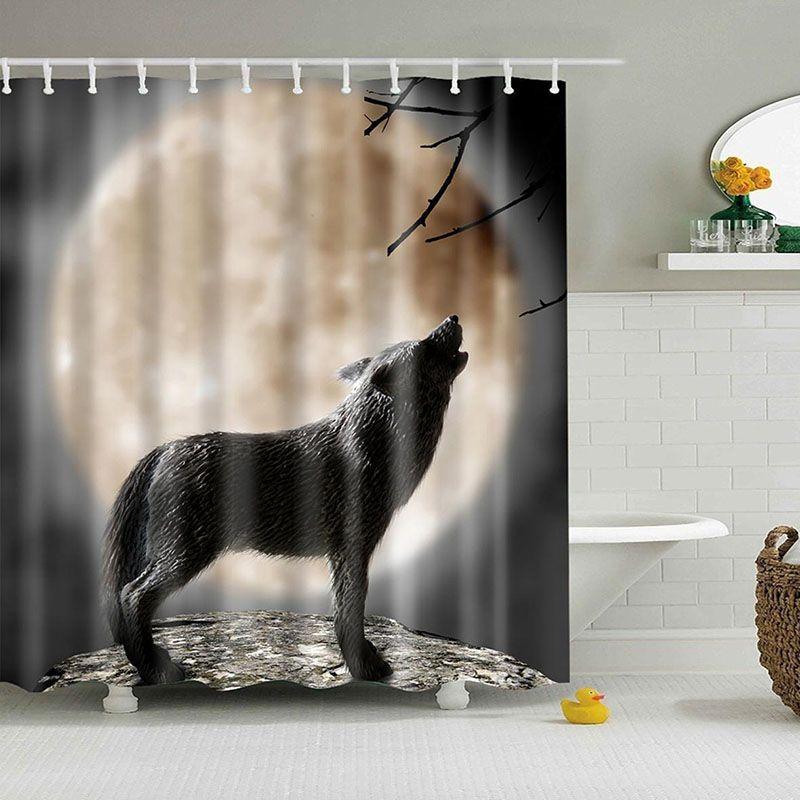 Fabric Waterproof Bathroom Shower Curtain Sheer Panel Decor 12 Hooks New