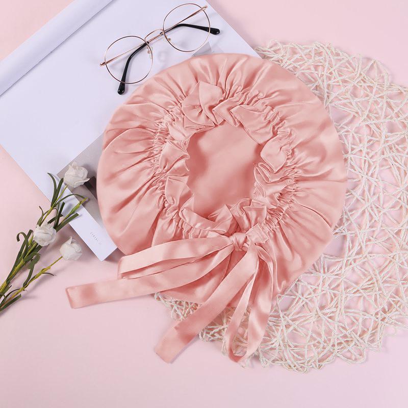 Doppellagige Maulbeerseide Schlafmütze für Damen - Haarpflege & Postpartaler Schutz