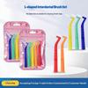 5pcs 0.6-1.2mm L Shape Interdental Brush With Box Orthodontic Dental Tool Teeth Cleaning Toothpick Oral Hygiene Dental Flosser