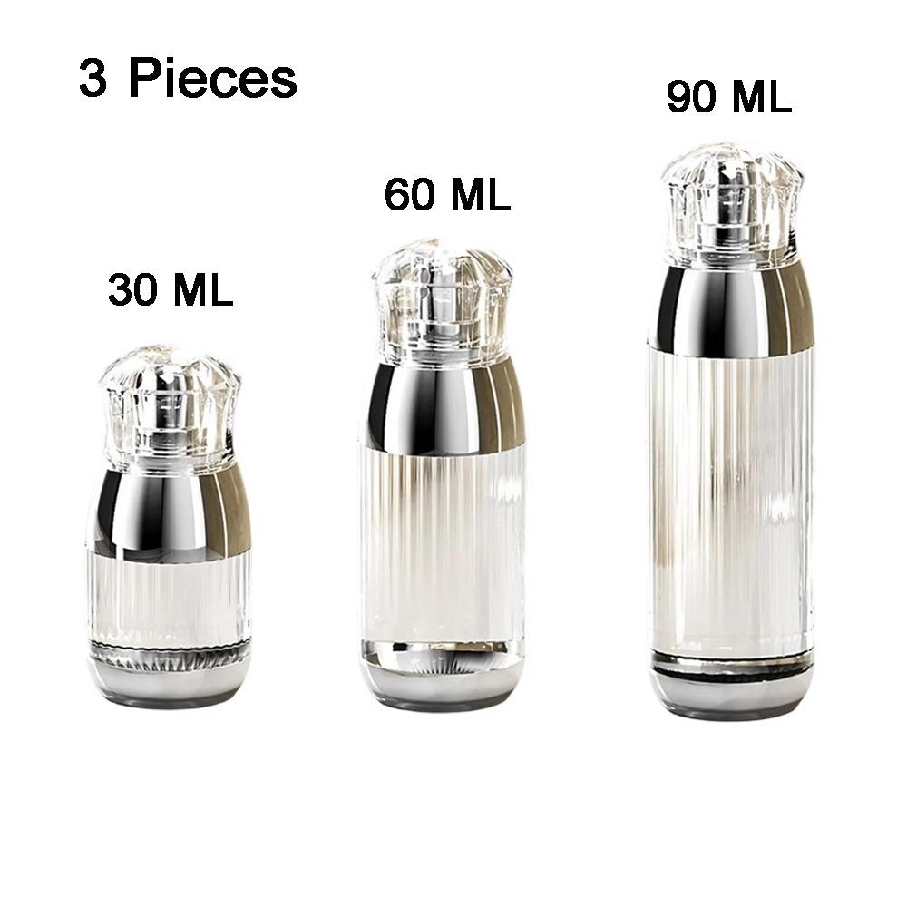 

3PCS Press-type Travel Spray Bottle Leak-Proof Sub-packing Bottle Toner Spray Bottle Home серебряный