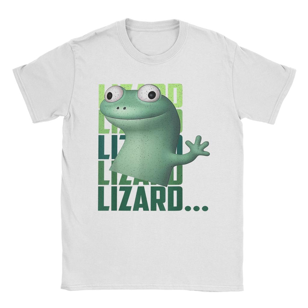 Unisex Unisexs Lizard Meme Funny Retro T Shirts Cotton Clothing Vintage Short Sleeve Round Collar Tees Classic TShirts