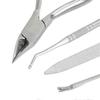 Manicure tools set stainless steel cuticle nipper with nail file and lifter