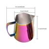 Stainless Coffee Frothing Pitcher Pink Thicken 400ML/600ML Milk Jug Cream Frother Pitcher Latte Art Cup Bar Accessory