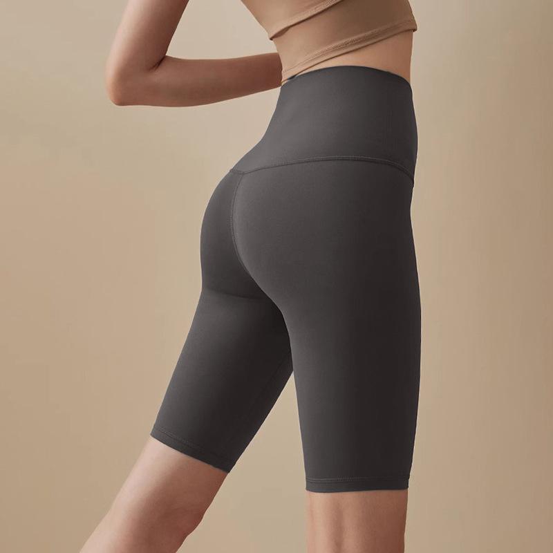 Shorts de Sport Biker Taille Haute Contrôle du Ventre Serrés Séchage Rapide Haute Élasticité Shorts de Cyclisme Course à Pied Fitness Vêtements d'Extérieur Pantalons de Yoga Été