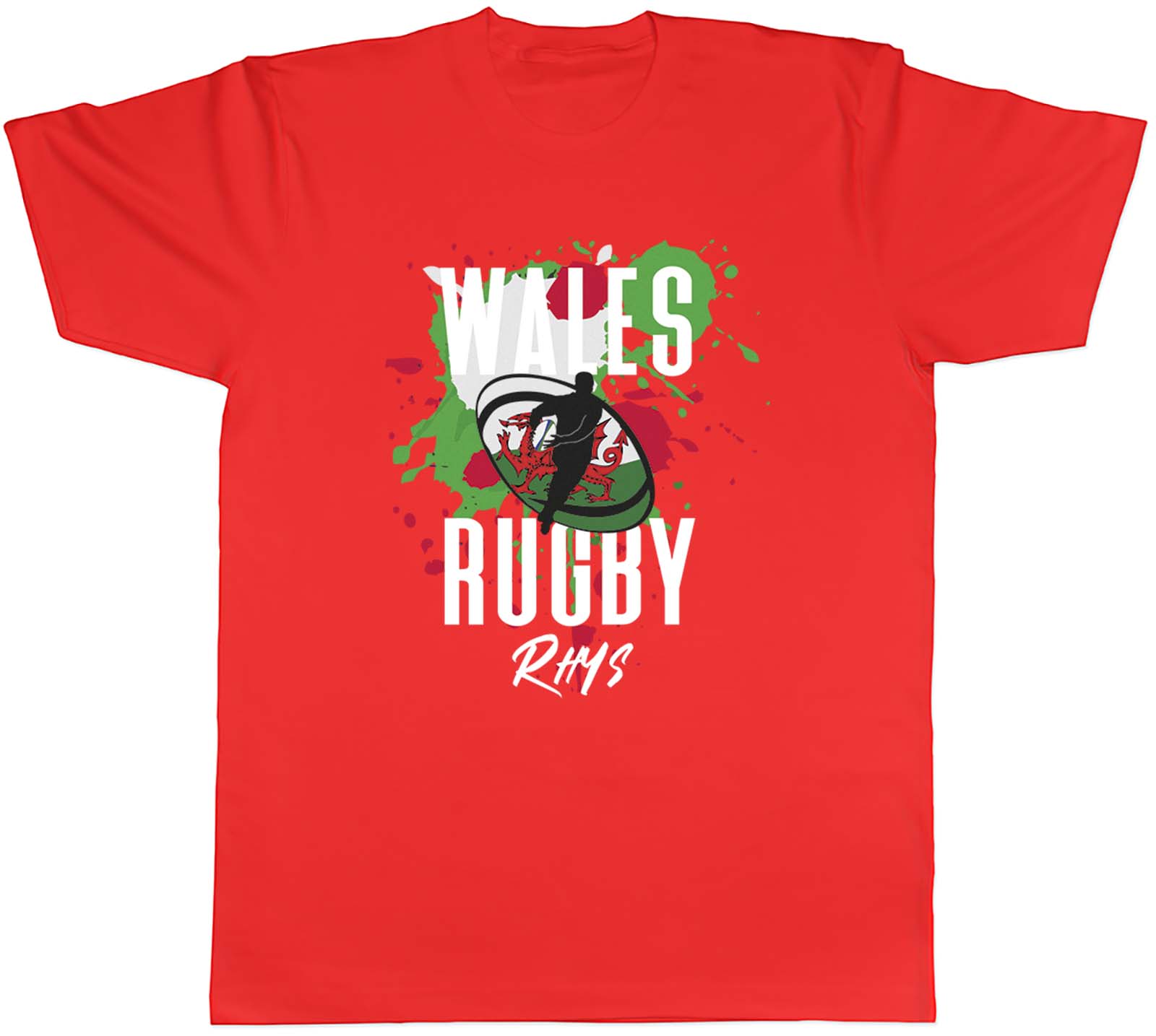 Personalised Wales Rugby TShirt Unisexs Supporters 6 Nations Union Unisex Tee S