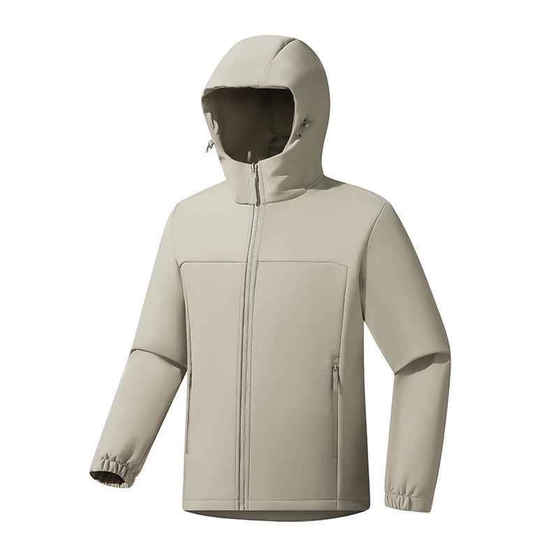 2026 Autumn/Winter Unisex Softshell Jacket: Outdoor Windproof, Water-Repellent, Warm Hooded Cardigan