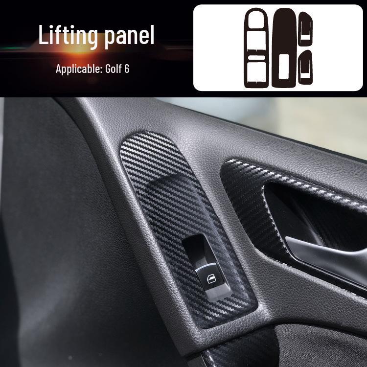 Golf 6 Mittelkonsole Anti-Kick Kohlefaser Aufkleber - Kratzschutz