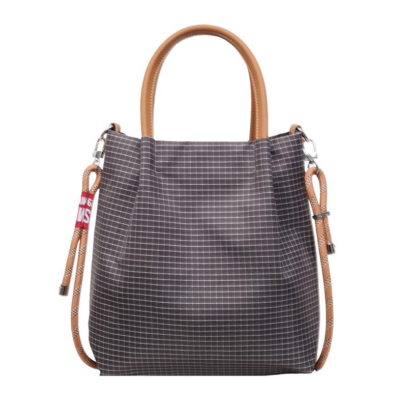 Vintage Plaid Tote Bag Women's Handbag Commuter Large Capacity Shoulder Bag