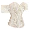 Breathable Polyester Lace Corset Top Adjustable Ties And Elegant Off Shoulder Design Traditional Blossomy Bustier Top