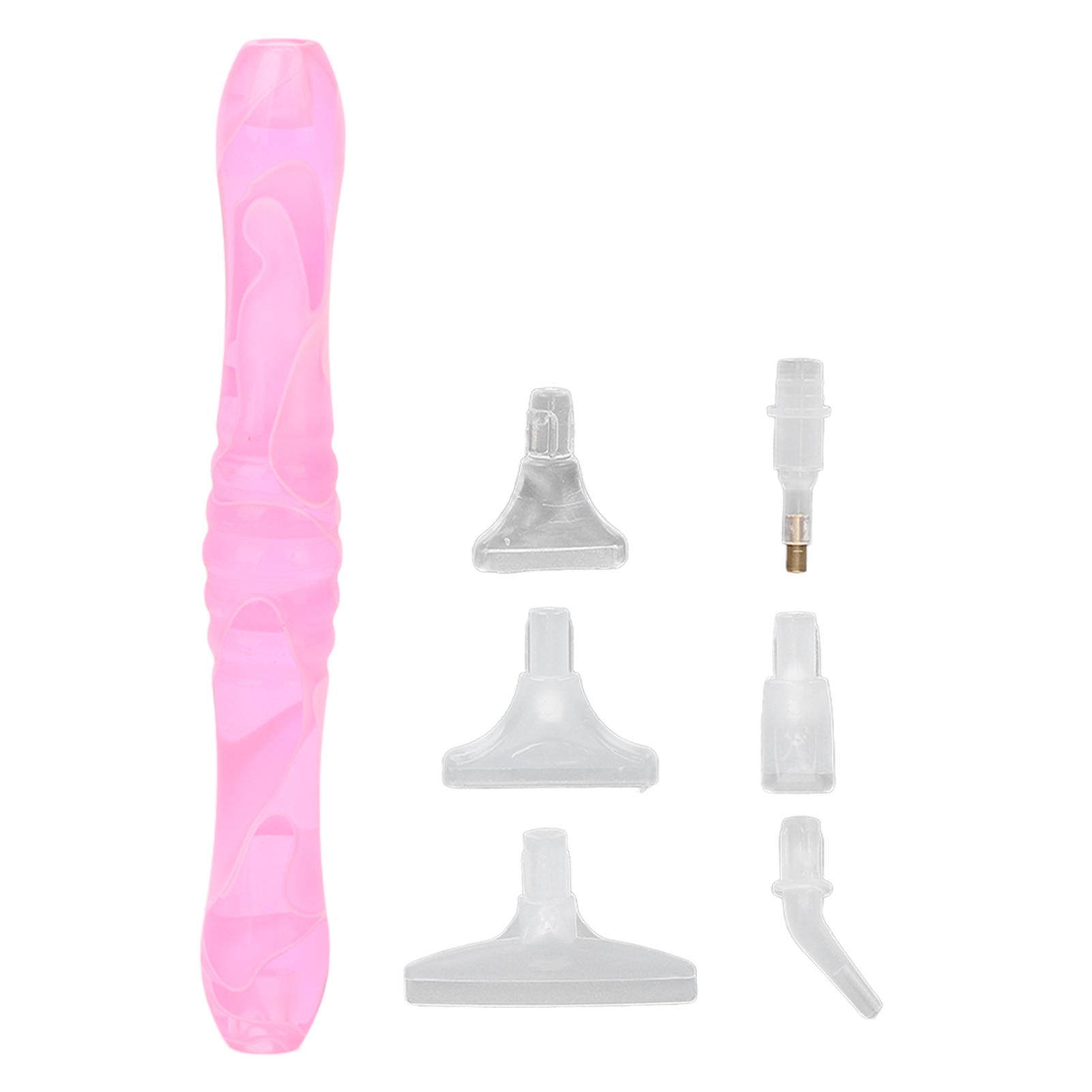 

Ручка для рисования стразами, портативная ручка для дизайна ногтей, ручка-сверло со сменным наконечником Pink