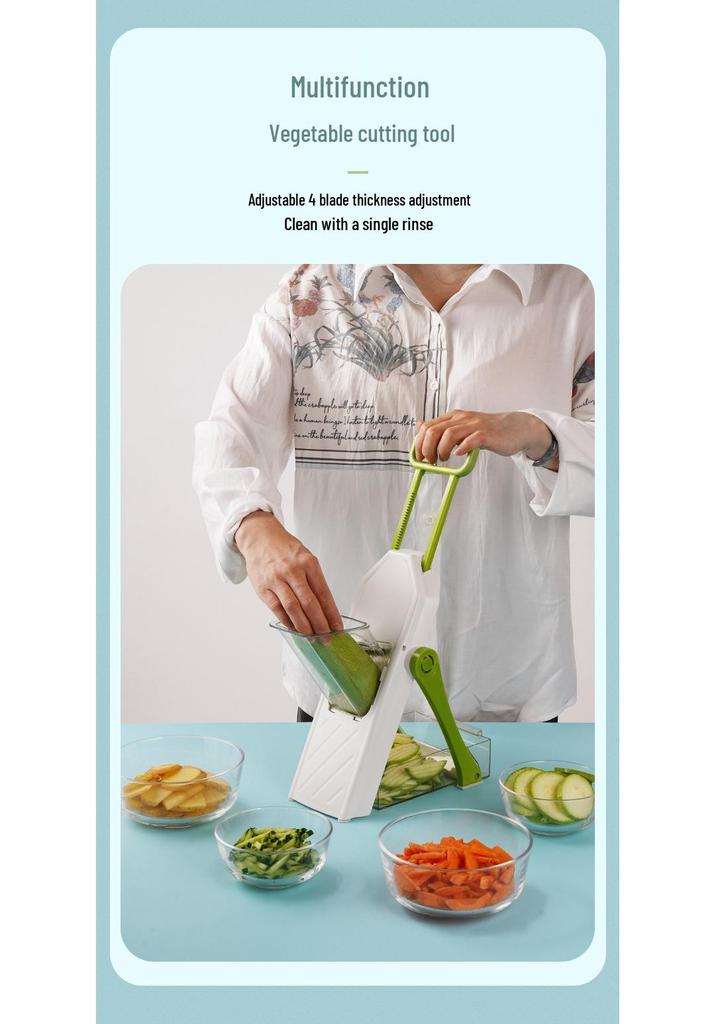 Multifunctional Kitchen Vegetable Cutter & Slicer Press-type Shredder Grater