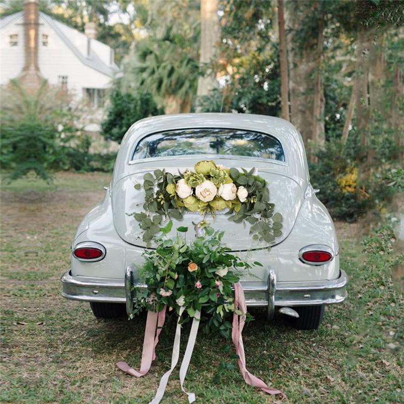 Sztuczne kwiaty wieniec piwonii ręcznie robiona girlanda do lustra domu wesele drzwi nadproża dekoracji