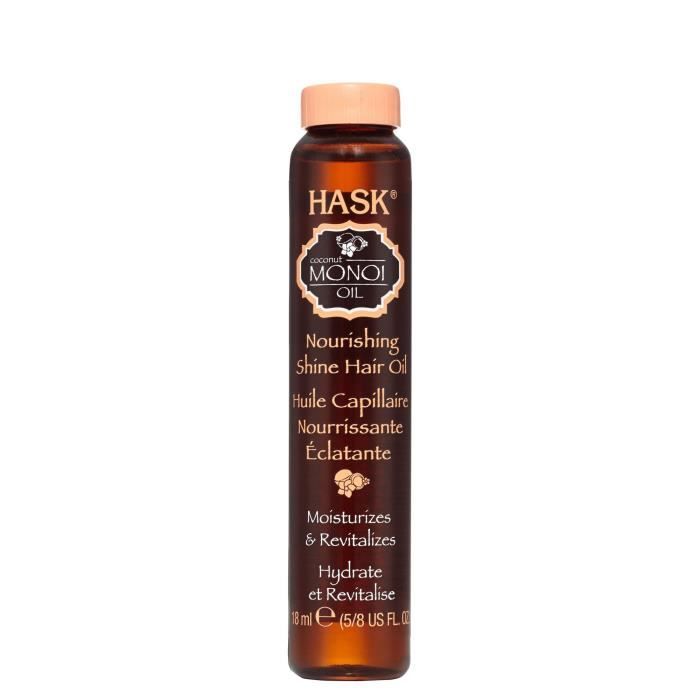 Hask - Huile Capillaire Coco-Monoi 18 Ml - Sans Sulfates, Sans Paraben, Sans Alcool