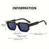 New Men Vintage Rectangle Frame Sunglasses Fashion Retro Sun Glasses Luxury Brand Design Glasses UV400 Eyewear Women Goggles
