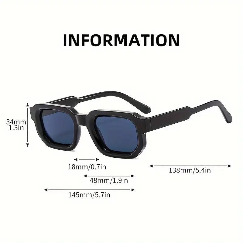 New Men Vintage Rectangle Frame Sunglasses Fashion Retro Sun Glasses Luxury Brand Design Glasses UV400 Eyewear Women Goggles