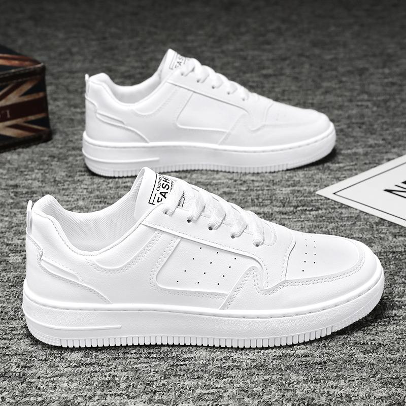 

Мужская обувь Взрыв Толстая подошва Кожаные Маленькие белые туфли Мужская Модная обувь с Мокасинами Уличная Повседневная обувь 42