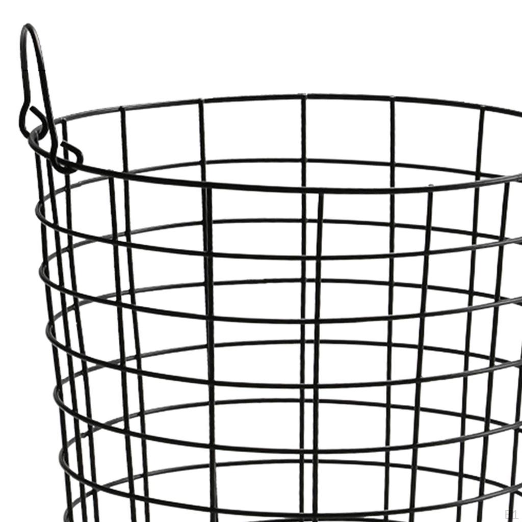 Iron Storage Basket 8.27inch X 7.87inch Laundry Hamper Container Multifunctional Bins