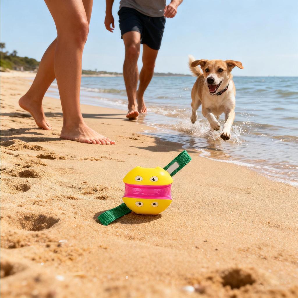 Dog Ball Interactive Teether With Handle Pet Toy Ball For Puppy Small Medium Large Breed Boredom Self-Entertainment Outdoor Park