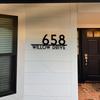 Exquisitely Crafted Custom Vintage Metal Address Plaque Reusable Spiral Shape Outdoor Wall Mount