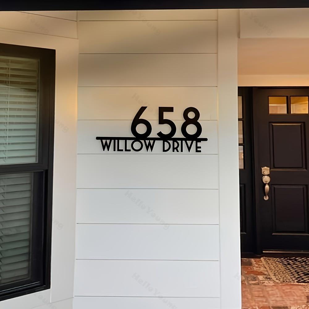 Exquisitely Crafted Custom Vintage Metal Address Plaque Reusable Spiral Shape Outdoor Wall Mount