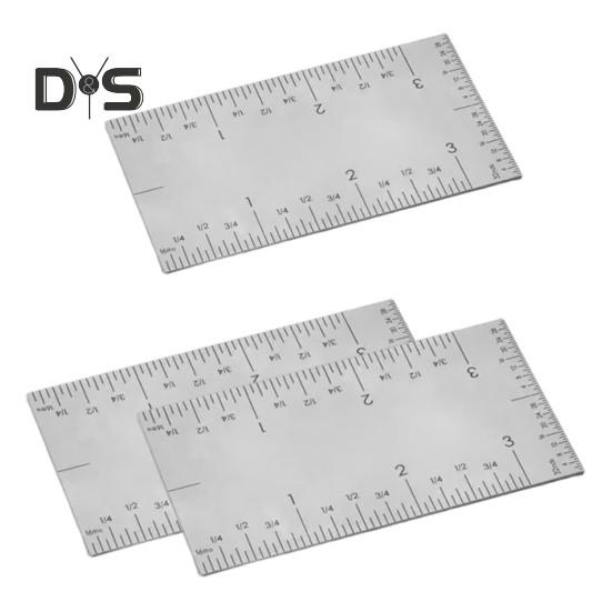 1/2 buc Rigle pentru prelucrarea lemnului Design compact Portabil Multifuncțional Durabil Oțel inoxidabil Margini pătrate Rigle de precizie