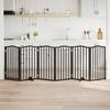 Vidaxl Foldable Dog Gate, With Door, 6 Panels, Black, 300 Cm