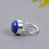Lapislazuli Runder Edelsteinring, handgefertigter Ring, Stapelring, Alltagsring, Geschenk für Frau, Partyring