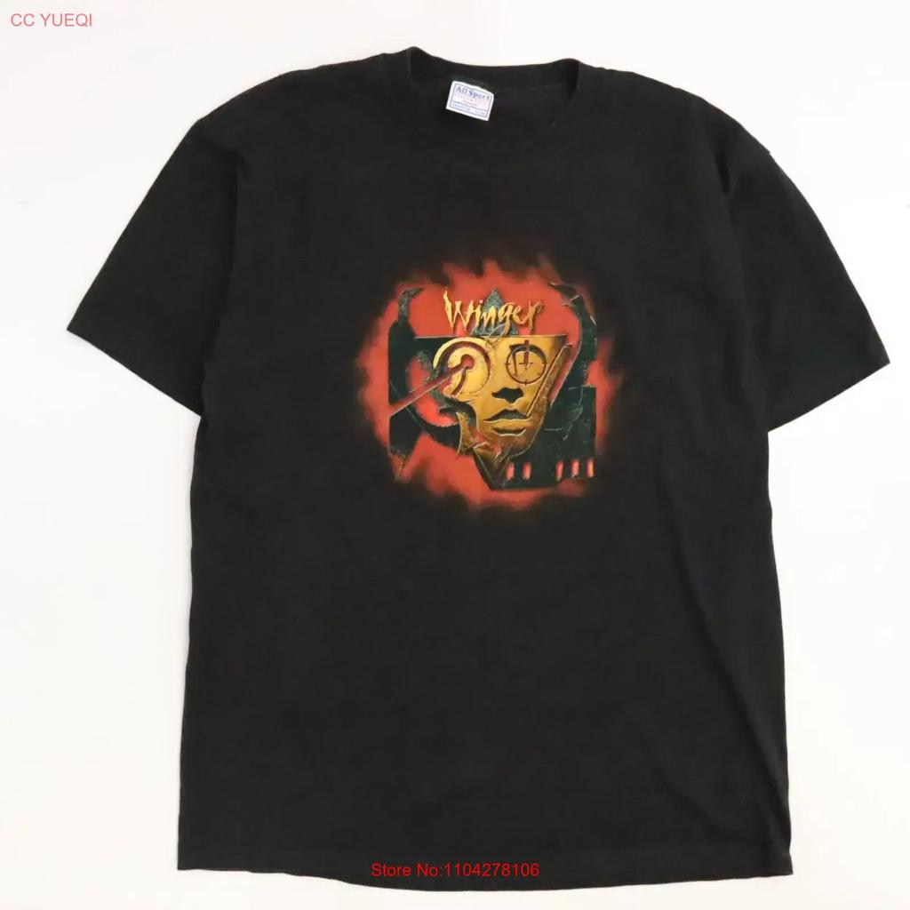Vintage Winger On The Inside Tour 2002 T-Shirt Größe XL vintage Gewaschen Lässig Vielseitig Leicht Designer-Kleidung Dehnbar