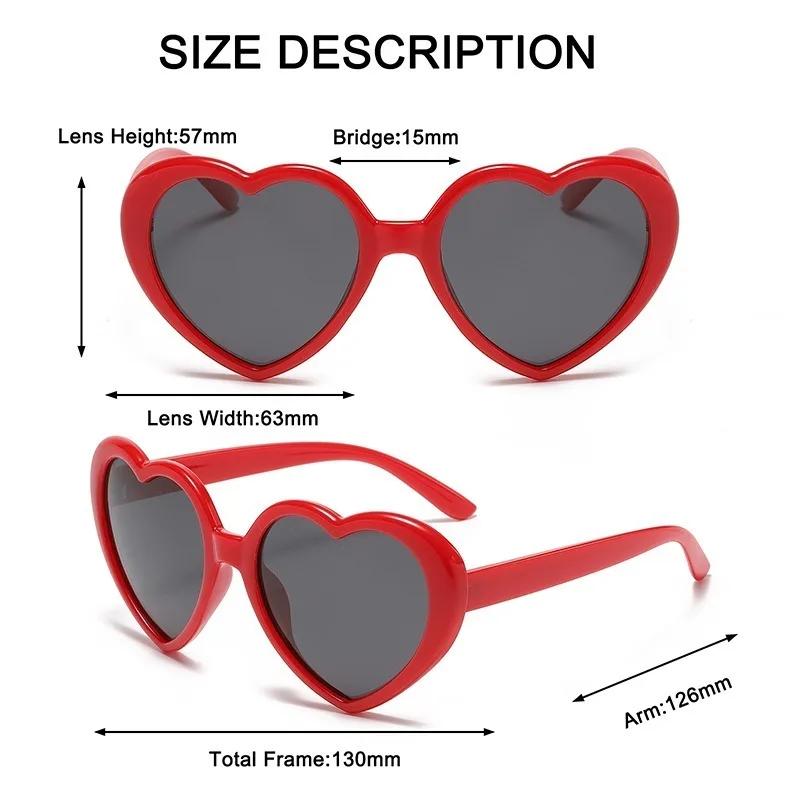 Kids Polarized Love Heart Sunglasses Fashion Cute Heart Glasses Vintage Eyewear Sunglasses for Girls
