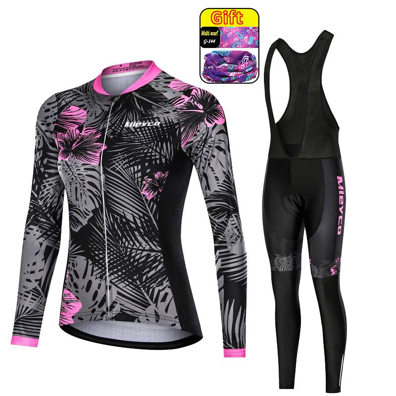 2026 Long Sleeved Autumn Mieyco Anti-UV Spring Women Polyester Bicycle Cycling Wear Cycling Bike Clothes Cycling Jersey Set Ciclismo Feminino