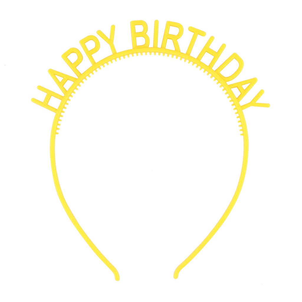 Candy Color Happy Birthday Headbands with Teeth Plastic Hair Hoops Bands Clasps Party Decoration Tiara Crowns Accessories