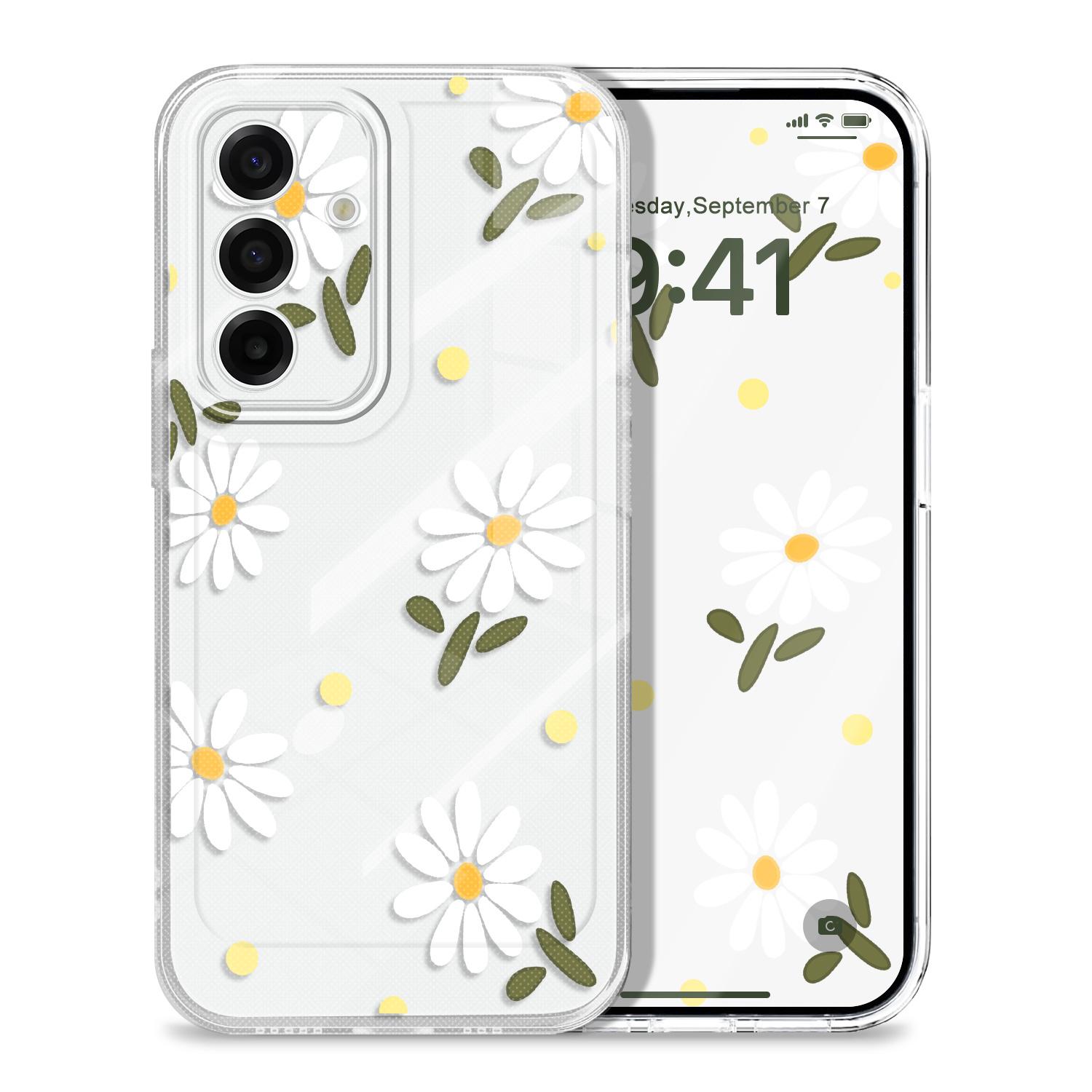 

Graceful Daisies Transparent Phone Case For Samsung Galaxy A57 A56 A55 A37 A36 A35 A26 A25 A17 A16 A15 A07 A06 A05 Soft TPU Cove Samsung A15 4G