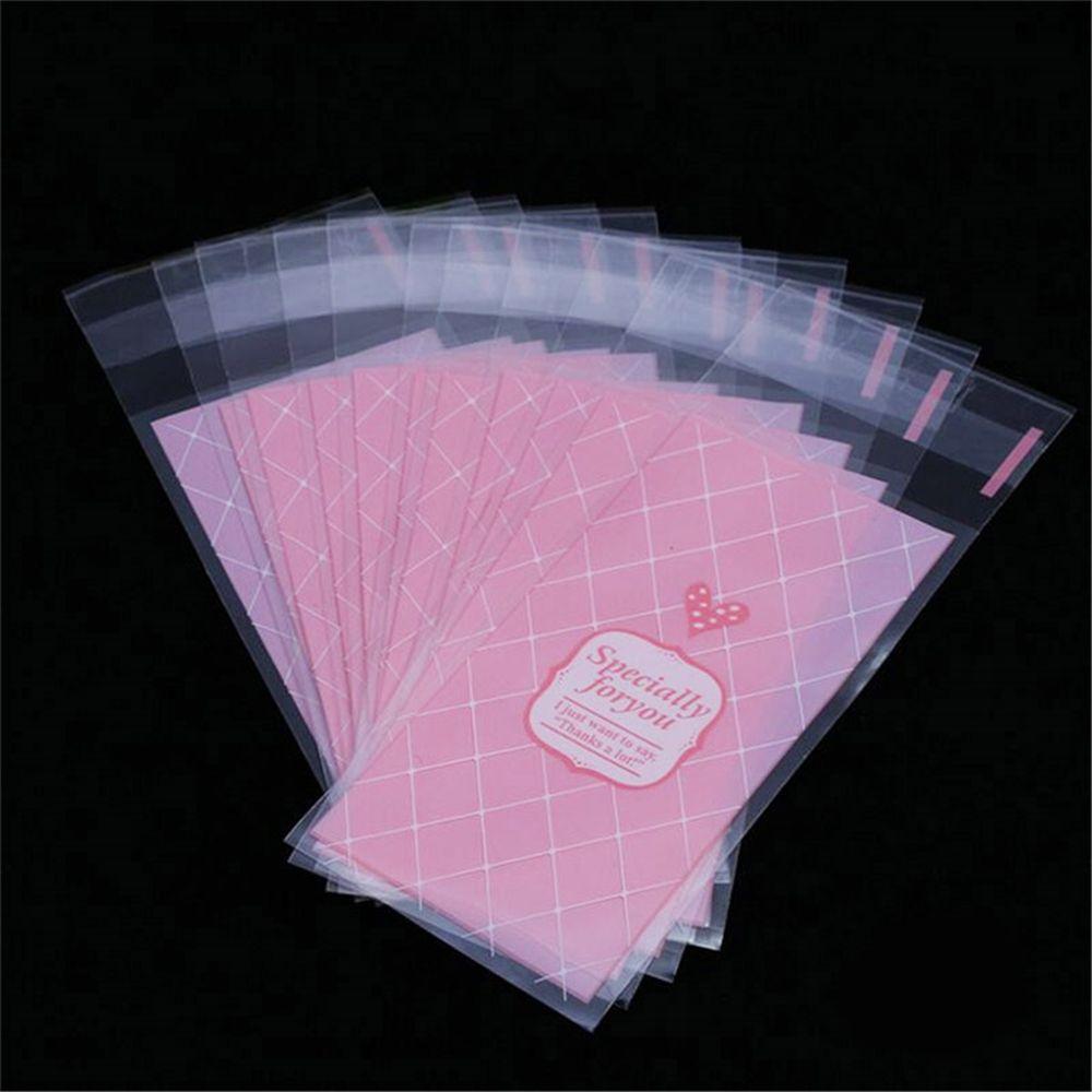 100pcs/lot Cute Bow Wedding Favors Self-Adhesive Gift Packages Plastic Pocket OPP Bags Lipstick Bag