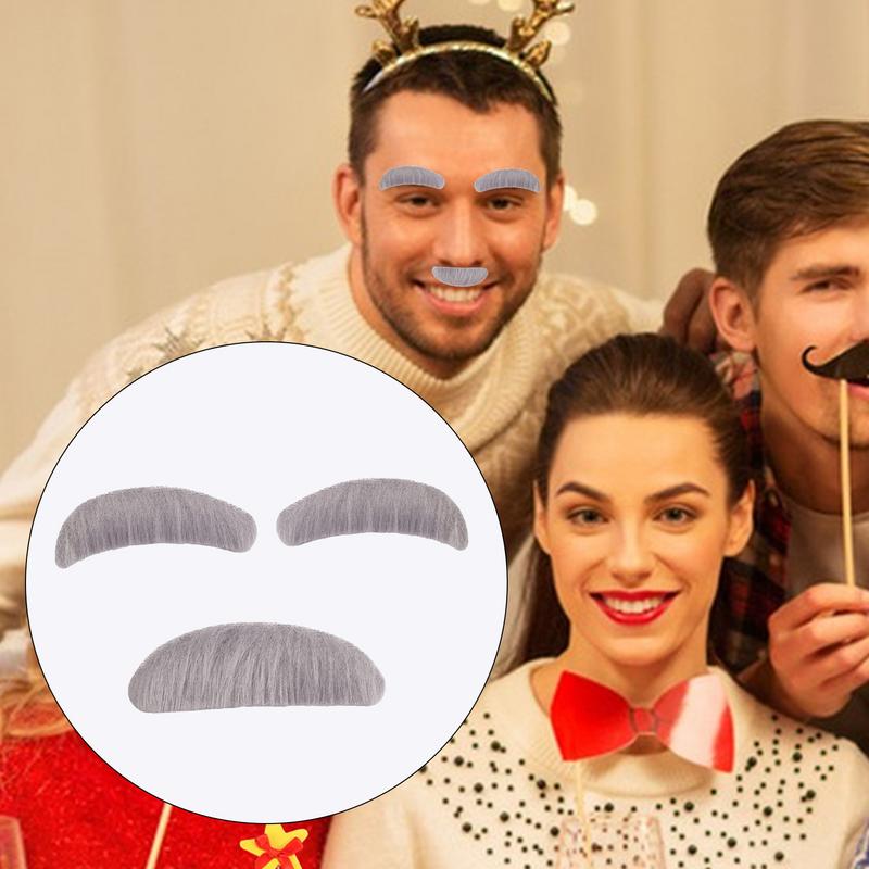 

Halloween Eyebrow Set Vivid Artificial Synthetic Fiber Moustache Eyebrows Set Multifunctional Stick On Photo Props For Theme CHINA