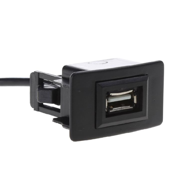 USB Dashboard Mount USB Socket 2.0 Port Panel Extension Cable Adapter