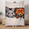 1 peça, Personagens do Filme Zootopia: Manta Decorativa para Casa Perfeita para Sofá, Divã, Viagem, Acampamento, Carro, Praia, Soneca no Escritório Manta Macia Presente