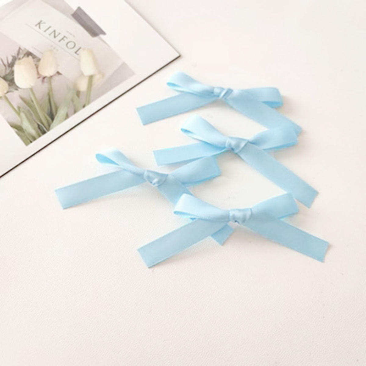 

Princess Baby Girls Hairpins Cute Baby Hair Accessories Ribbon Bow Hair Clip Children Headwear For Girls one size синий