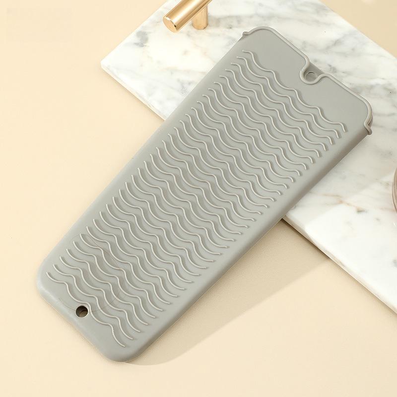 1pc Silicone Curling Iron Heat Insulation Cover, High Temperature Resistant Tool, Non-slip, Portable Storage Bag