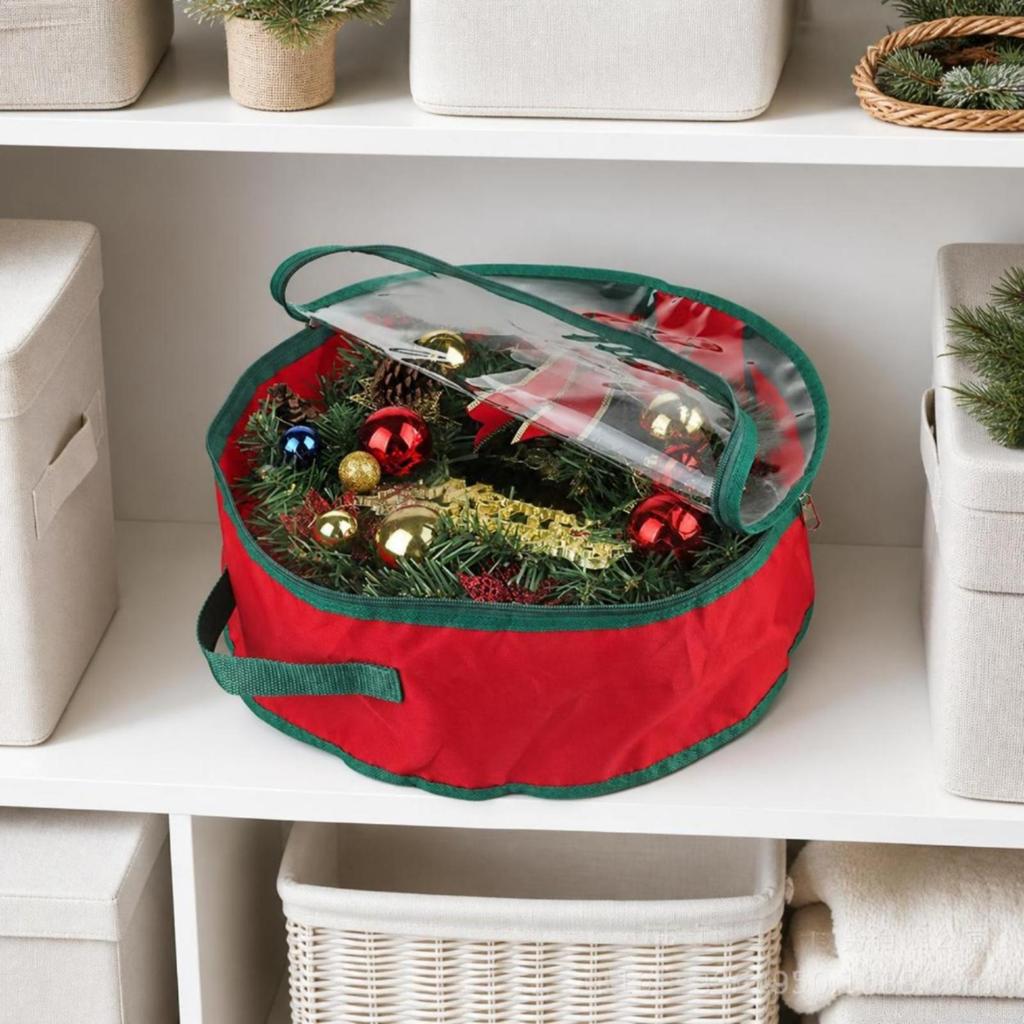 Holiday Decoration Storage Bag Dust-Resistant Wreath Organizer Long-Lasting