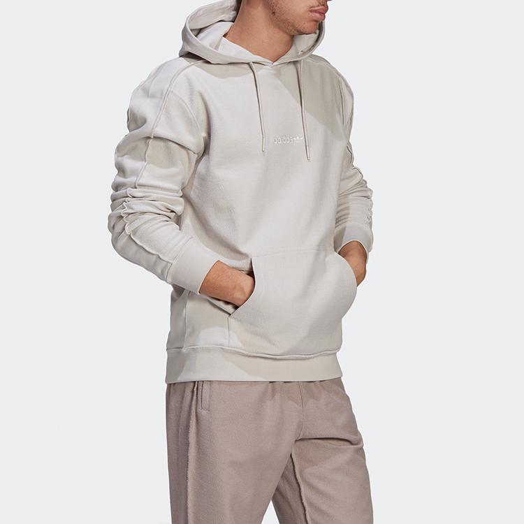 Adidas Originals Trefoil Loopback Hoodie Men Tops Yellow White HP0427